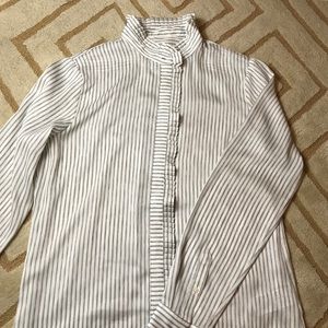 Pleated detail button down